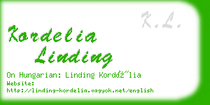 kordelia linding business card